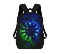 sinyumoney Mochila Informal Para Exteriores Impresa En 3D 17inch Mochila Escolar Infantil Linda Para Viajes Space And Time Bolsos Infantiles Informales De Moda Para Niños De Primaria