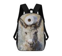 sinyumoney Mochila Informal Para Exteriores Impresa En 3D 17inch Mochila Escolar Infantil Linda Para Viajes Donkey with Toilet Paper Bolsos Infantiles Informales De Moda Para Niños De Primaria