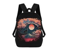 sinyumoney Mochila Informal Para Exteriores Impresa En 3D 17inch Mochila Escolar Infantil Linda Para Viajes Night Fuji Mountain Bolsos Infantiles Informales De Moda Para Niños De Primaria