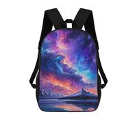 sinyumoney Mochila Informal Para Exteriores Impresa En 3D 17inch Mochila Escolar Infantil Linda Para Viajes Wild Colorful Sky Bolsos Infantiles Informales De Moda Para Niños De Primaria