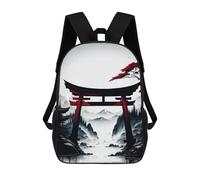 sinyumoney Mochila Informal Para Exteriores Impresa En 3D 17inch Mochila Escolar Infantil Linda Para Viajes Torii Gate Japanese Art Bolsos Infantiles Informales De Moda Para Niños De Primaria