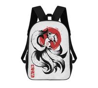 sinyumoney Mochila Informal Para Exteriores Impresa En 3D 17inch Mochila Escolar Infantil Linda Para Viajes Kitsune Fox Bolsos Infantiles Informales De Moda Para Niños De Primaria