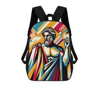 sinyumoney Mochila Informal Para Exteriores Impresa En 3D 17inch Mochila Escolar Infantil Linda Para Viajes King of The Gods Zeus Bolsos Infantiles Informales De Moda Para Niños De Primaria