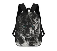 sinyumoney Mochila Informal Para Exteriores Impresa En 3D 17inch Mochila Escolar Infantil Linda Para Viajes Black Panther With Blue Eyes Bolsos Infantiles Informales De Moda Para Niños De Primaria