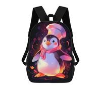 sinyumoney Mochila Informal Para Exteriores Impresa En 3D 17inch Mochila Escolar Infantil Linda Para Viajes Cute Penguin Chef Bolsos Infantiles Informales De Moda Para Niños De Primaria
