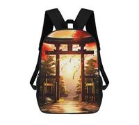 sinyumoney Mochila Informal Para Exteriores Impresa En 3D 17inch Mochila Escolar Infantil Linda Para Viajes Torii Gate in Japanese Bolsos Infantiles Informales De Moda Para Niños De Primaria