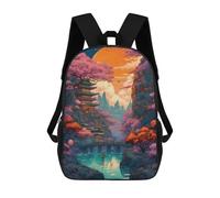 sinyumoney Mochila Informal Para Exteriores Impresa En 3D 17inch Mochila Escolar Infantil Linda Para Viajes Colorful in The Mount Bolsos Infantiles Informales De Moda Para Niños De Primaria