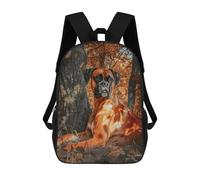 Sinyumoney Mochila Niño (Niñas Y Niños), Ideal para Regreso Escolar, Clases Deportivas, Regalos Y Viajes., Boxer Dog Under A Tree, 17"