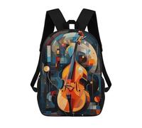 sinyumoney Mochila Para Niñas Abstract Jazz Art Mochila Escolar Impresa En 3D Para Niños Mochila Informal De Día Mochila Ligera Para Estudiantes De Secundaria 17inch