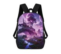 sinyumoney Mochila Para Niñas Alien Landscape with Glowing Trees Mochila Escolar Impresa En 3D Para Niños Mochila Informal De Día Mochila Ligera Para Estudiantes De Secundaria 17inch