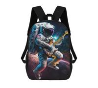 sinyumoney Mochila Para Niñas Astronaut Playing Guitar in Space -11 Mochila Escolar Impresa En 3D Para Niños Mochila Informal De Día Mochila Ligera Para Estudiantes De Secundaria 17inch