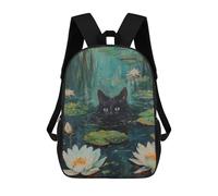 sinyumoney Mochila Para Niñas Cat Hiding Underwater Mochila Escolar Impresa En 3D Para Niños Mochila Informal De Día Mochila Ligera Para Estudiantes De Secundaria 17inch