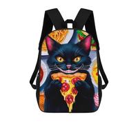 sinyumoney Mochila Para Niñas Cat Pizza Mochila Escolar Impresa En 3D Para Niños Mochila Informal De Día Mochila Ligera Para Estudiantes De Secundaria 17inch