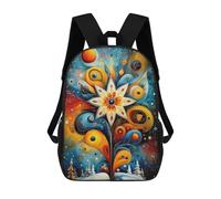 sinyumoney Mochila Para Niñas Celestial Snowflower - Abstract Christmas Star Art Mochila Escolar Impresa En 3D Para Niños Mochila Informal De Día Mochila Ligera Para Estudiantes De Secundaria 17inch