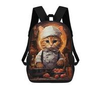 sinyumoney Mochila Para Niñas Chef Cook Cat Mochila Escolar Impresa En 3D Para Niños Mochila Informal De Día Mochila Ligera Para Estudiantes De Secundaria 17inch