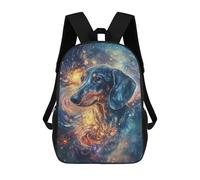 sinyumoney Mochila Para Niñas Cosmic Dachshund Space Sausage Dog Mochila Escolar Impresa En 3D Para Niños Mochila Informal De Día Mochila Ligera Para Estudiantes De Secundaria 17inch