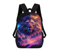sinyumoney Mochila Para Niñas Cosmic Lion Majesty -3 Mochila Escolar Impresa En 3D Para Niños Mochila Informal De Día Mochila Ligera Para Estudiantes De Secundaria 17inch