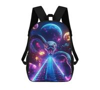 sinyumoney Mochila Para Niñas Cosmic Serpent Snake Space Planets Mochila Escolar Impresa En 3D Para Niños Mochila Informal De Día Mochila Ligera Para Estudiantes De Secundaria 17inch
