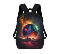 sinyumoney Mochila Para Niñas Cosmic Yin-Yang Portal Mochila Escolar Impresa En 3D Para Niños Mochila Informal De Día Mochila Ligera Para Estudiantes De Secundaria 17inch