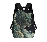 sinyumoney Mochila Para Niñas Cougar Japanese Art Mochila Escolar Impresa En 3D Para Niños Mochila Informal De Día Mochila Ligera Para Estudiantes De Secundaria 17inch