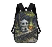 sinyumoney Mochila Para Niñas Cute Monster with Coffee And Pumpkin Mochila Escolar Impresa En 3D Para Niños Mochila Informal De Día Mochila Ligera Para Estudiantes De Secundaria 17inch