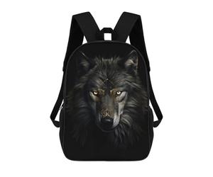 sinyumoney Mochila Para Niñas Dark Gold Wolf Animal Mochila Escolar Impresa En 3D Para Niños Mochila Informal De Día Mochila Ligera Para Estudiantes De Secundaria 17inch