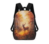 sinyumoney Mochila Para Niñas Deer in Autumn Forest Painting Mochila Escolar Impresa En 3D Para Niños Mochila Informal De Día Mochila Ligera Para Estudiantes De Secundaria 17inch