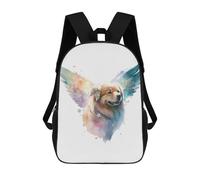 sinyumoney Mochila Para Niñas Dogs in Watercolor Style Mochila Escolar Impresa En 3D Para Niños Mochila Informal De Día Mochila Ligera Para Estudiantes De Secundaria 17inch