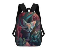 sinyumoney Mochila Para Niñas Enchanted Forest Whiskers -3 Mochila Escolar Impresa En 3D Para Niños Mochila Informal De Día Mochila Ligera Para Estudiantes De Secundaria 17inch