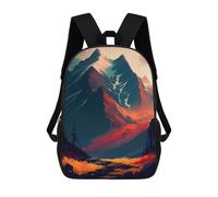 sinyumoney Mochila Para Niñas Fiery Mountain Landscape Mochila Escolar Impresa En 3D Para Niños Mochila Informal De Día Mochila Ligera Para Estudiantes De Secundaria 17inch