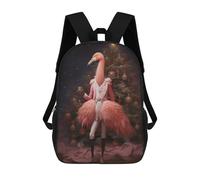 sinyumoney Mochila Para Niñas Flamingo Xmas Sweet Mochila Escolar Impresa En 3D Para Niños Mochila Informal De Día Mochila Ligera Para Estudiantes De Secundaria 17inch