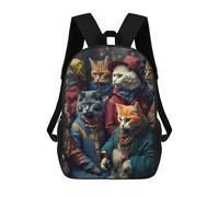 sinyumoney Mochila Para Niñas Funny Cat Gang Mochila Escolar Impresa En 3D Para Niños Mochila Informal De Día Mochila Ligera Para Estudiantes De Secundaria 17inch