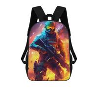 sinyumoney Mochila Para Niñas Future Soldier in Action -1 Mochila Escolar Impresa En 3D Para Niños Mochila Informal De Día Mochila Ligera Para Estudiantes De Secundaria 17inch