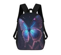 sinyumoney Mochila Para Niñas Glowing Butterfly Artwork-16 Mochila Escolar Impresa En 3D Para Niños Mochila Informal De Día Mochila Ligera Para Estudiantes De Secundaria 17inch