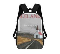 sinyumoney Mochila Para Niñas Iceland Travel Vintage Mochila Escolar Impresa En 3D Para Niños Mochila Informal De Día Mochila Ligera Para Estudiantes De Secundaria 17inch