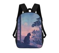 sinyumoney Mochila Para Niñas Japan Cat Painting Mochila Escolar Impresa En 3D Para Niños Mochila Informal De Día Mochila Ligera Para Estudiantes De Secundaria 17inch