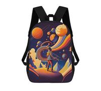 sinyumoney Mochila Para Niñas Journey Through Colorful Galaxies Mochila Escolar Impresa En 3D Para Niños Mochila Informal De Día Mochila Ligera Para Estudiantes De Secundaria 17inch