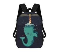sinyumoney Mochila Para Niñas King Of The Narwhals Mochila Escolar Impresa En 3D Para Niños Mochila Informal De Día Mochila Ligera Para Estudiantes De Secundaria 17inch