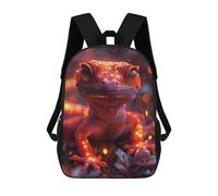 sinyumoney Mochila Para Niñas Leopard Gecko Animal Mochila Escolar Impresa En 3D Para Niños Mochila Informal De Día Mochila Ligera Para Estudiantes De Secundaria 17inch