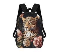 sinyumoney Mochila Para Niñas Leopard in Bloom Mochila Escolar Impresa En 3D Para Niños Mochila Informal De Día Mochila Ligera Para Estudiantes De Secundaria 17inch