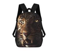 sinyumoney Mochila Para Niñas Leopard Portrait Close-Up Mochila Escolar Impresa En 3D Para Niños Mochila Informal De Día Mochila Ligera Para Estudiantes De Secundaria 17inch