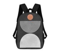 sinyumoney Mochila Para Niñas Lines And Circles 2 Mochila Escolar Impresa En 3D Para Niños Mochila Informal De Día Mochila Ligera Para Estudiantes De Secundaria 17inch