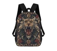 sinyumoney Mochila Para Niñas Lion Head Mochila Escolar Impresa En 3D Para Niños Mochila Informal De Día Mochila Ligera Para Estudiantes De Secundaria 17inch