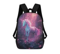 sinyumoney Mochila Para Niñas Mystical Unicorn In Forest Mochila Escolar Impresa En 3D Para Niños Mochila Informal De Día Mochila Ligera Para Estudiantes De Secundaria 17inch