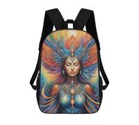 sinyumoney Mochila Para Niñas Mystical Woman with Wings Mochila Escolar Impresa En 3D Para Niños Mochila Informal De Día Mochila Ligera Para Estudiantes De Secundaria 17inch