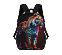 sinyumoney Mochila Para Niñas Neon Tiger Artwork Mochila Escolar Impresa En 3D Para Niños Mochila Informal De Día Mochila Ligera Para Estudiantes De Secundaria 17inch