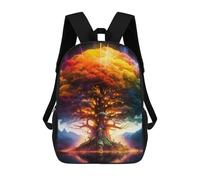 sinyumoney Mochila Para Niñas Rainbow Tree of Life Mochila Escolar Impresa En 3D Para Niños Mochila Informal De Día Mochila Ligera Para Estudiantes De Secundaria 17inch