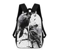sinyumoney Mochila Para Niñas Ravens Ink Mochila Escolar Impresa En 3D Para Niños Mochila Informal De Día Mochila Ligera Para Estudiantes De Secundaria 17inch