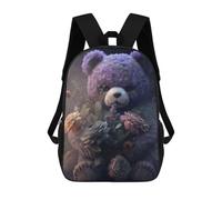 sinyumoney Mochila Para Niñas Sinister Teddy Bear Mochila Escolar Impresa En 3D Para Niños Mochila Informal De Día Mochila Ligera Para Estudiantes De Secundaria 17inch