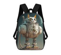 sinyumoney Mochila Para Niñas Space Cat Robot Adventure Mochila Escolar Impresa En 3D Para Niños Mochila Informal De Día Mochila Ligera Para Estudiantes De Secundaria 17inch